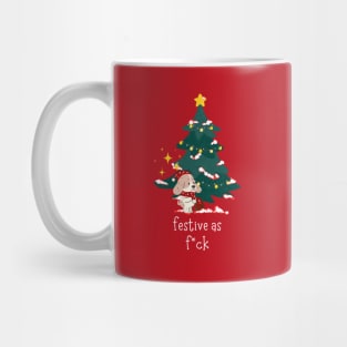 Festive as F*ck - Festive AF Dog Mug